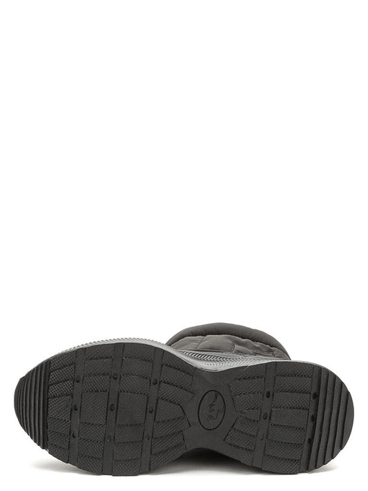 Black Quilted High-Top Winter Boots