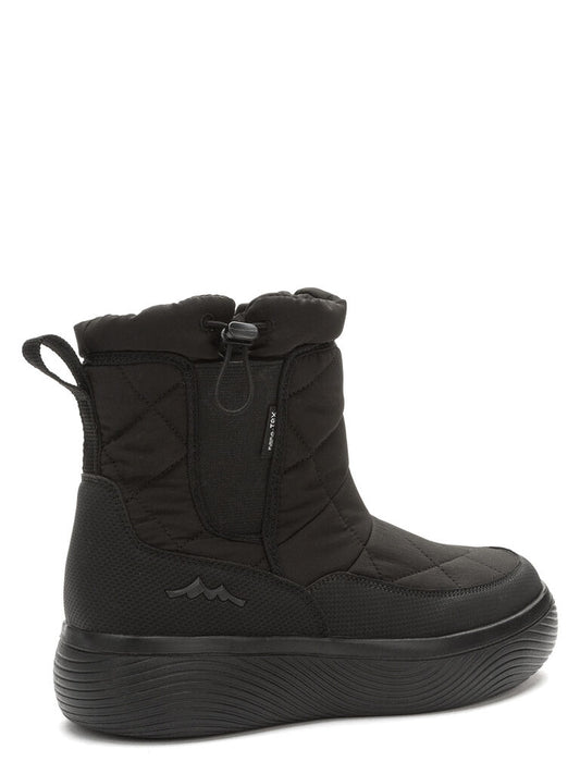 Black Quilted Ankle Boot with Easy Closure
