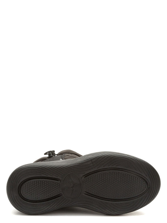 Black Quilted Ankle Boot with Easy Closure