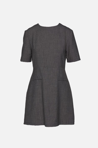 Black Long Wrap Coat with Belted Waist