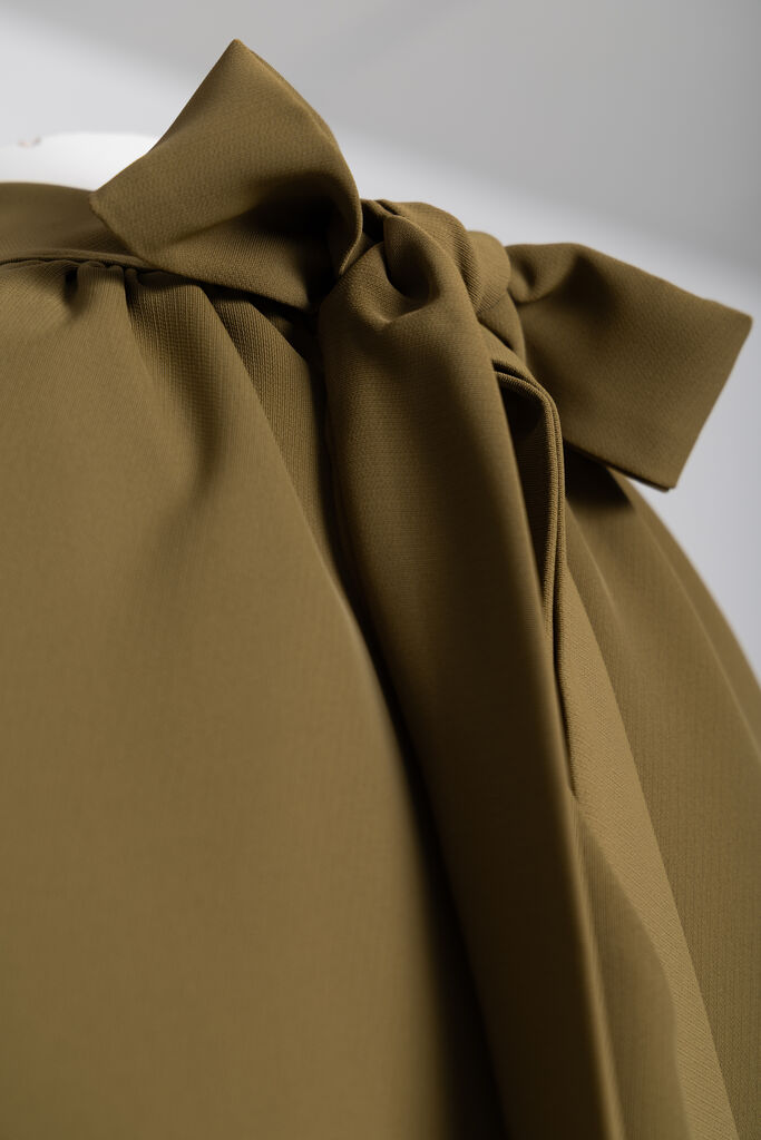 Olive Tie-Neck Halter Top