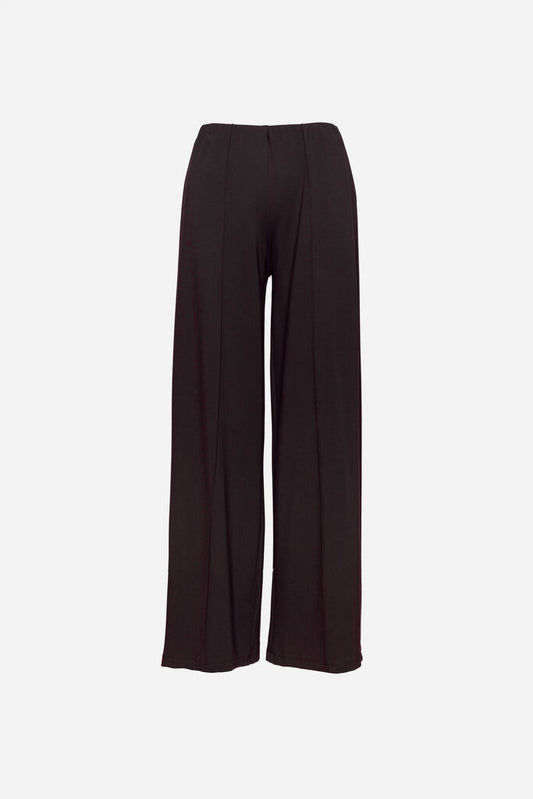 Black Relaxed Wide-Leg Pants