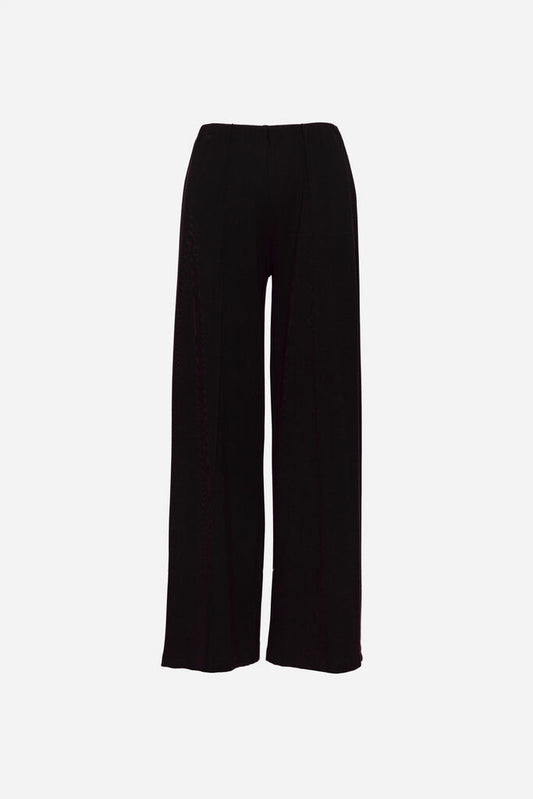 Black Wide-Leg Trousers with Elegant Silhouette