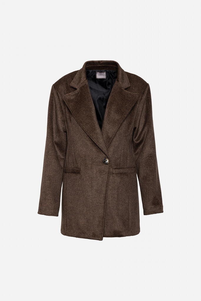 Chocolate Velvet Blazer with Classic Notch Lapels