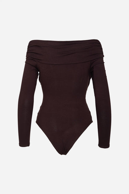 Chocolate Wrap Long Sleeve Bodysuit