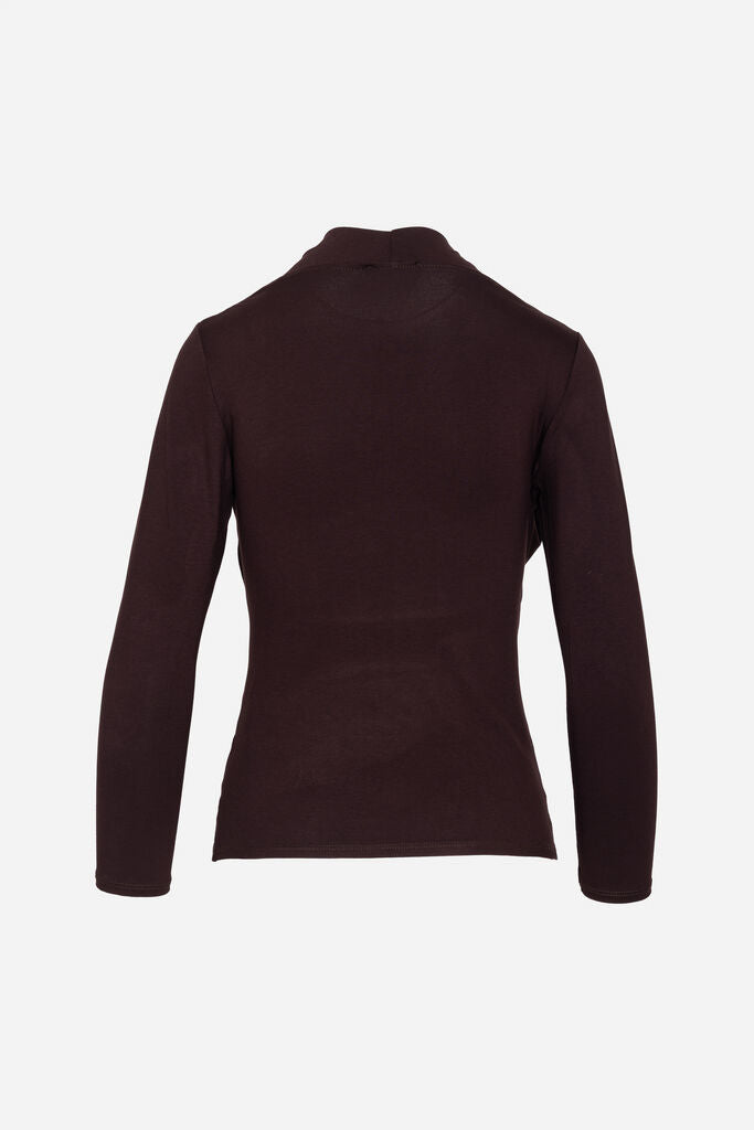 Elegant Drape Top with Lace Detail