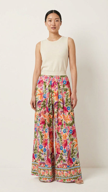 Vibrant Floral Skirt with Flowing Design