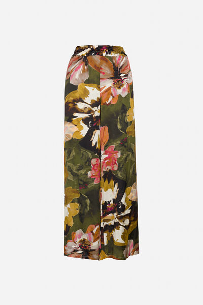 Multicolor Floral Wide-Leg Pants