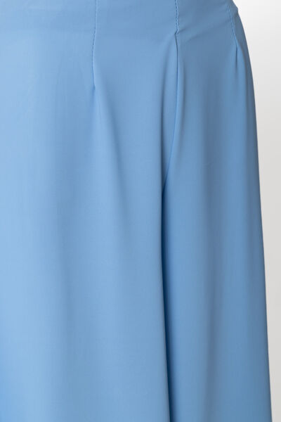 Sky Blue Wide-Leg Trousers with Relaxed Fit