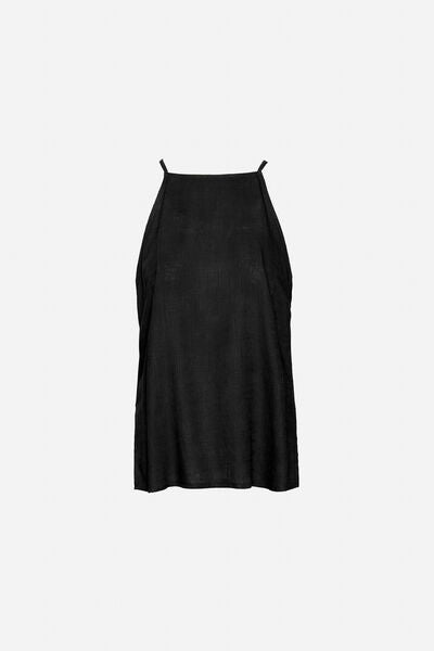 Black Halter Neck Sleeveless Top