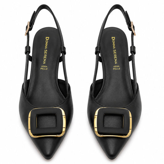 Sling-Back Nappa NERO
