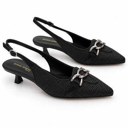 Sling-Back Intreccio NERO