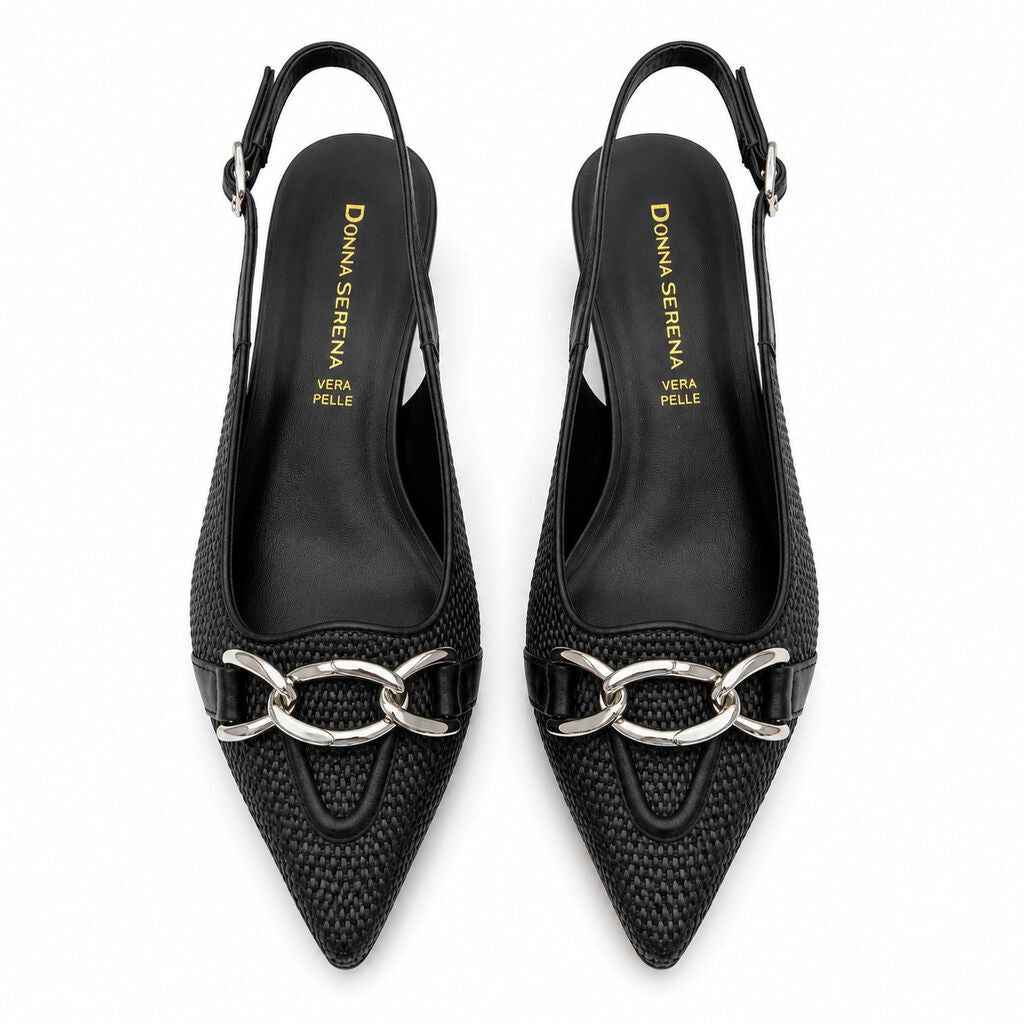 Sling-Back Intreccio NERO