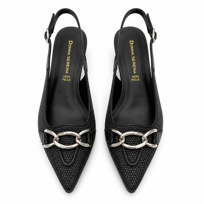 Sling-Back Intreccio NERO