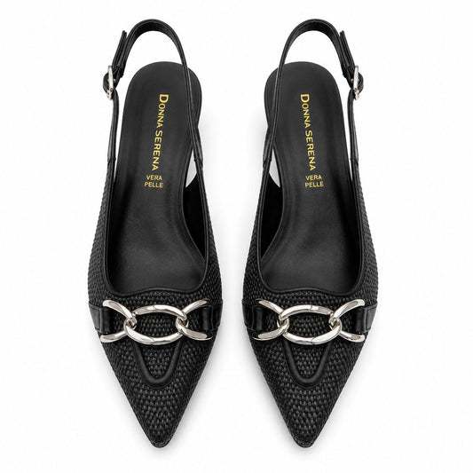 Sling-Back Intreccio NERO