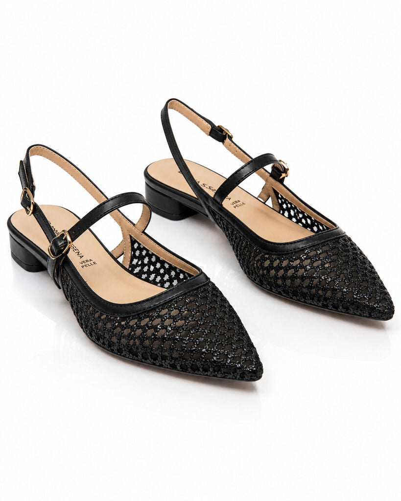 Sling-Back Intreccio NERO