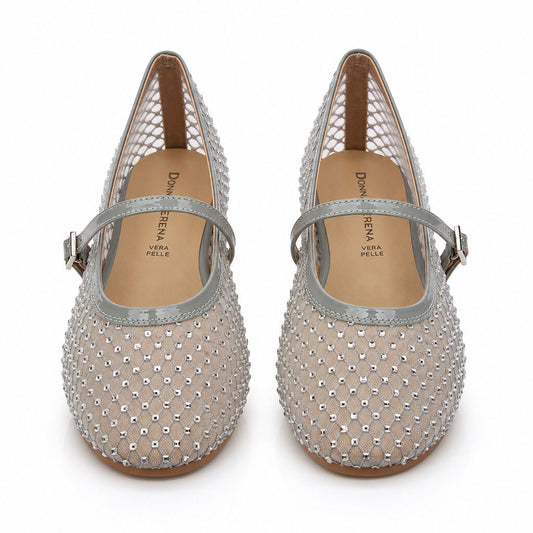 Ballerina-Stra/Mesh-ARGENTO-11W22601F6070