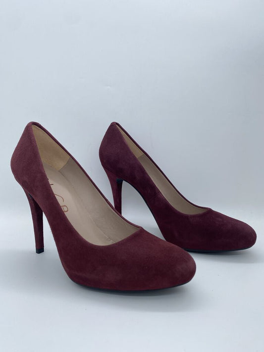 Burgundy Suede Pumps with Classic Silhouette