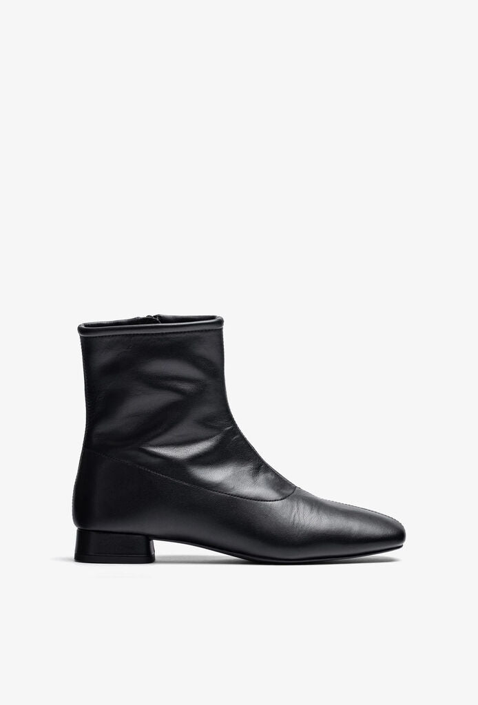 Black Ankle Boot with Minimalist Design