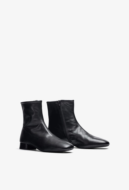 Black Ankle Boot with Minimalist Design