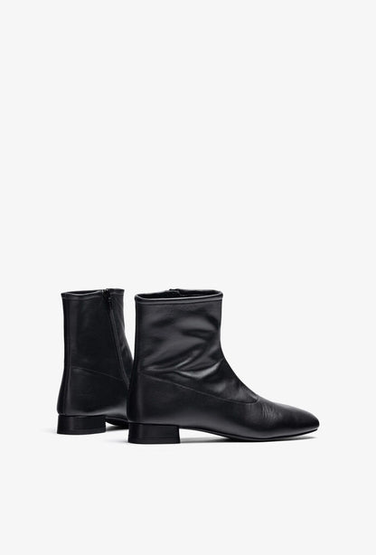 Black Ankle Boot with Minimalist Design