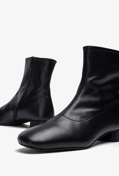 Black Ankle Boot with Minimalist Design