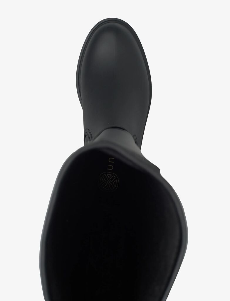 Black Tall Boot with Chunky Sole