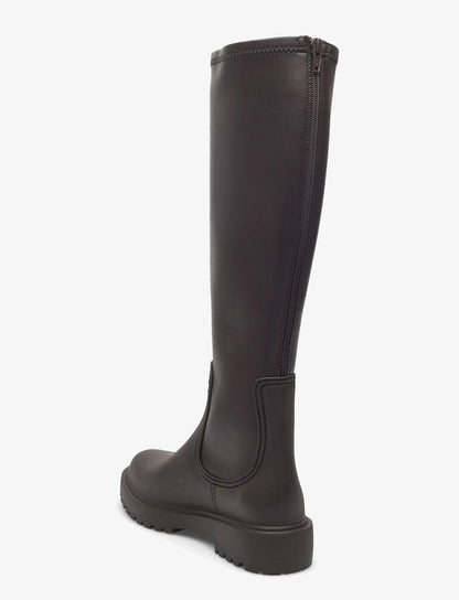 Dark Brown Tall Boots with Sturdy Sole