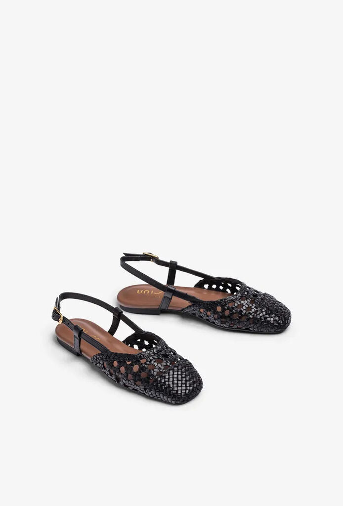 Flat Shoe Braided.Nappa BLACK