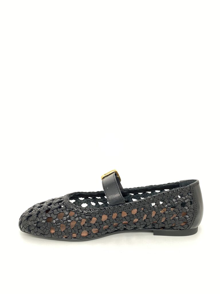 Mary Jane Shoe Braided.Nappa BLACK