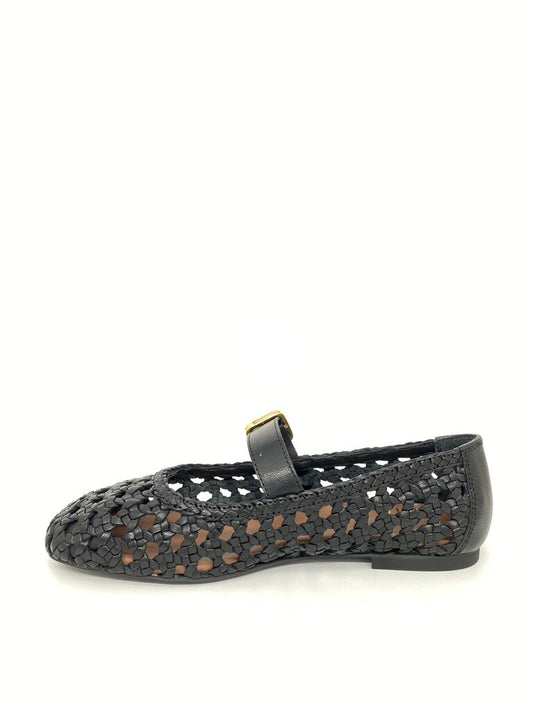 Mary Jane Shoe Braided.Nappa BLACK