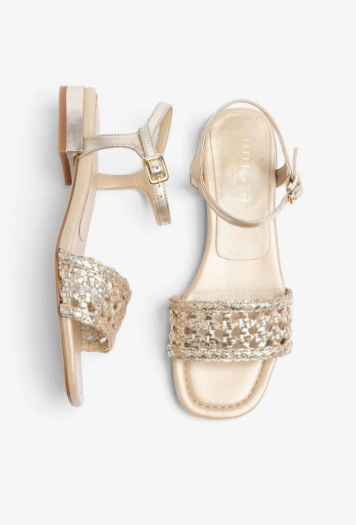 Sandal Braided Laminato PLATINO