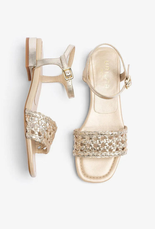 Sandal Braided Laminato PLATINO
