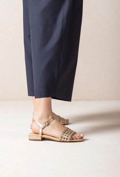Sandal Braided Laminato PLATINO