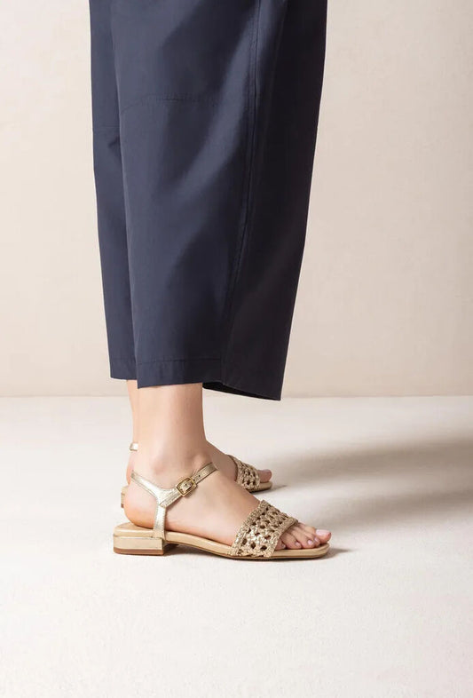 Sandal Braided Laminato PLATINO