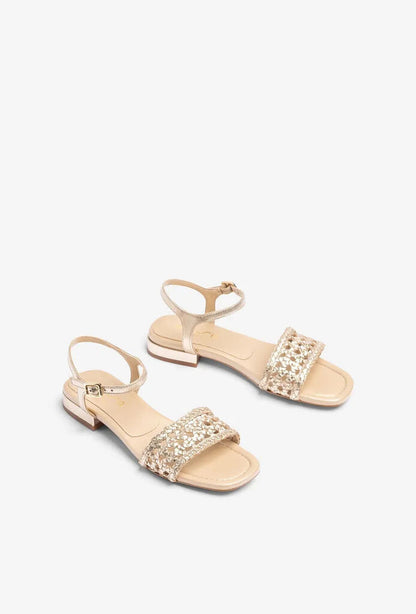 Sandal Braided Laminato PLATINO