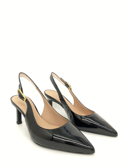 Sling-Back Patent BLACK