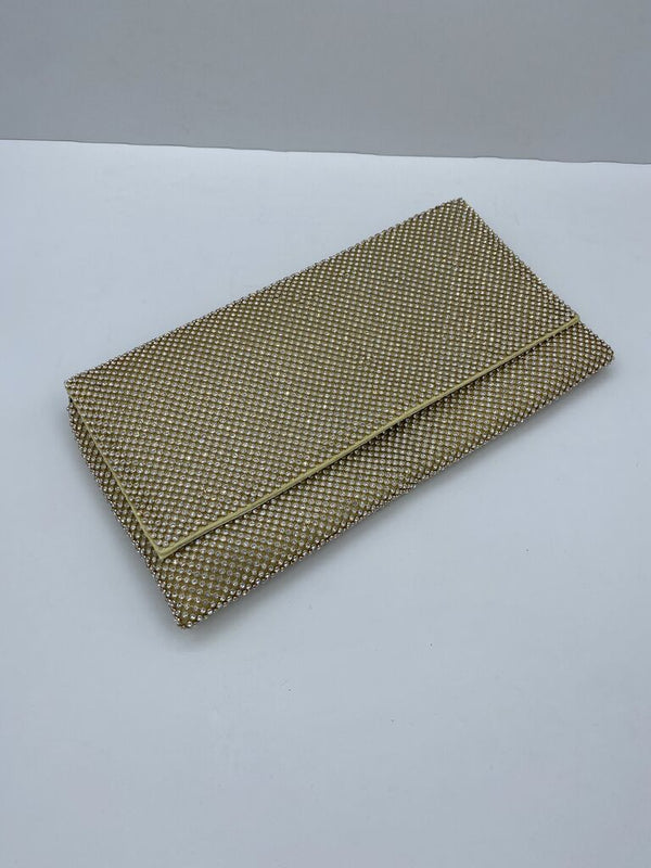 Gold Textured Evening Clutch with Sleek Design