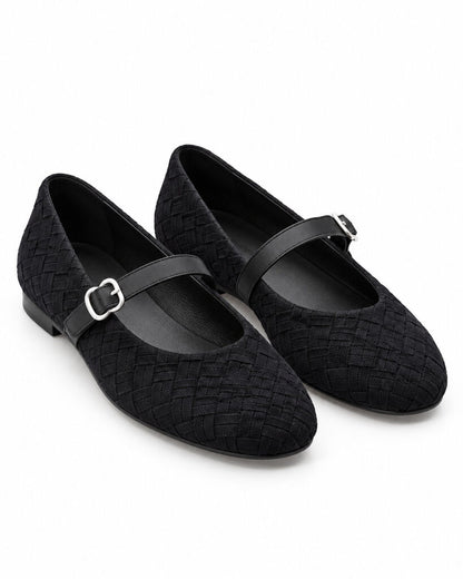 Mary Jane Shoe Suede BLACK