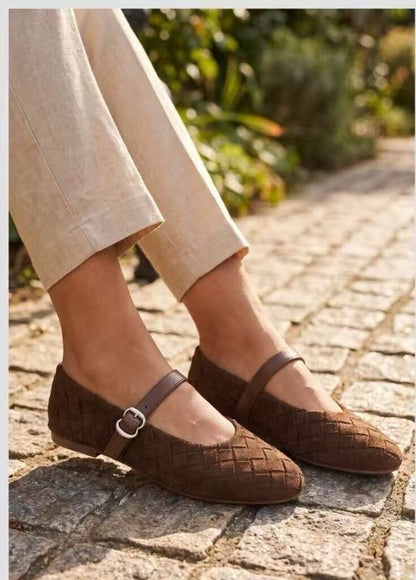 Mary Jane Shoe Suede BROWN