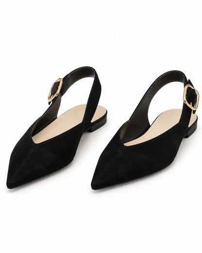 Flat Shoe Suede BLACK