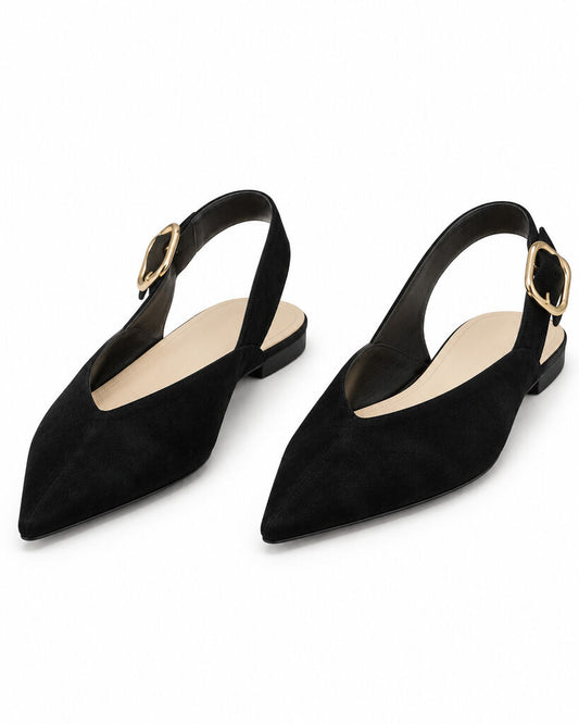 Flat Shoe Suede BLACK
