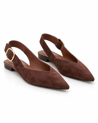 Flat Shoe Suede BROWN