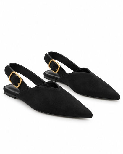 Flat Shoe Suede NERO