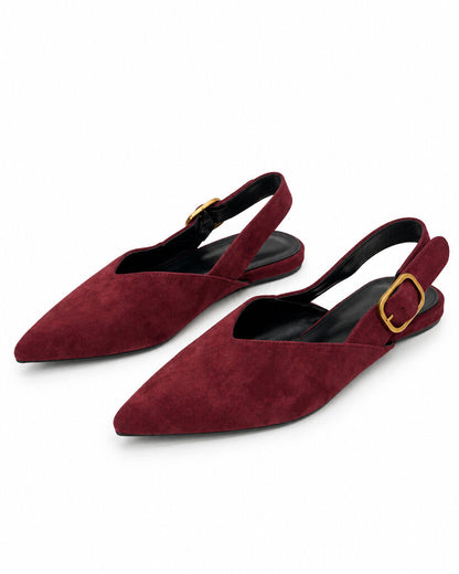 Flat Shoe Suede WINE