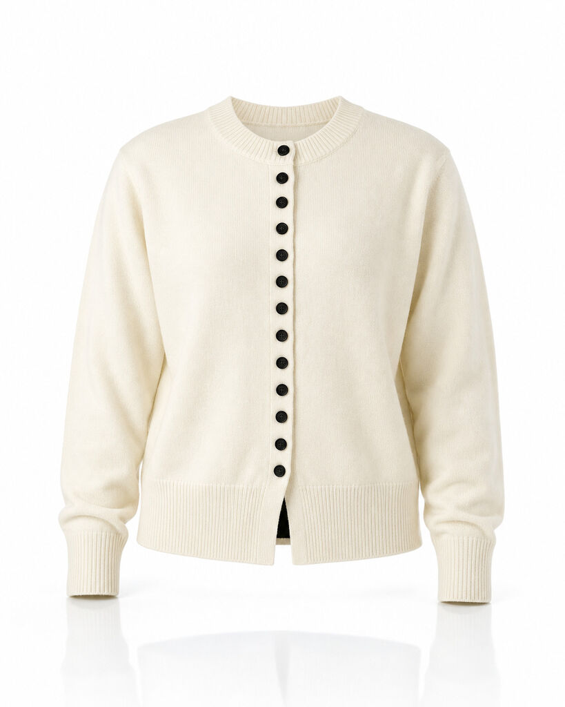Cardigan - WHITE/NAVY