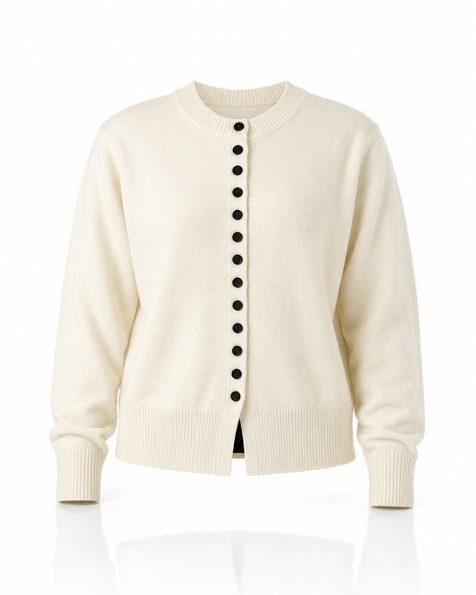 Cardigan - WHITE/NAVY
