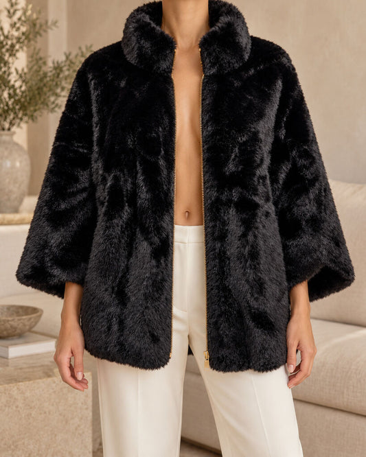 Jacket Faux Fur BLACK