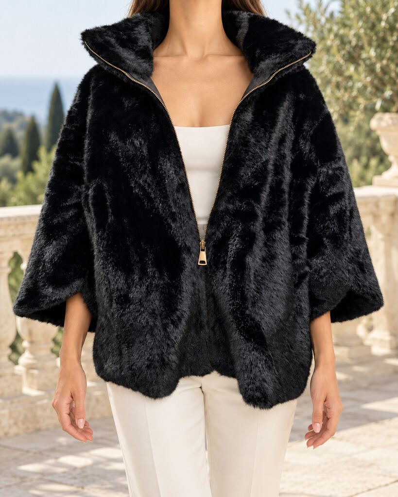 Jacket Faux Fur BLACK