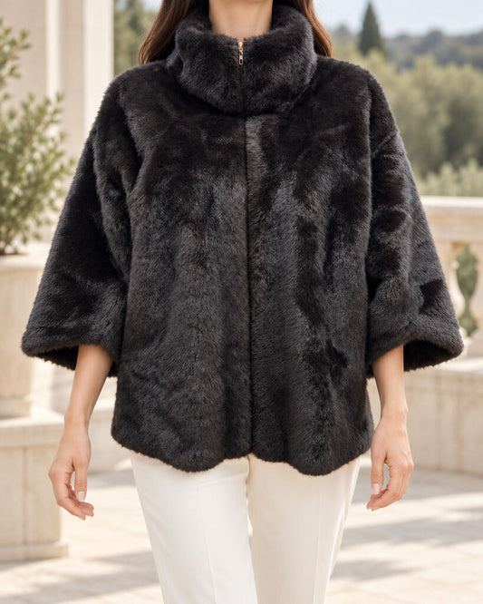 Jacket Faux Fur COFFEE